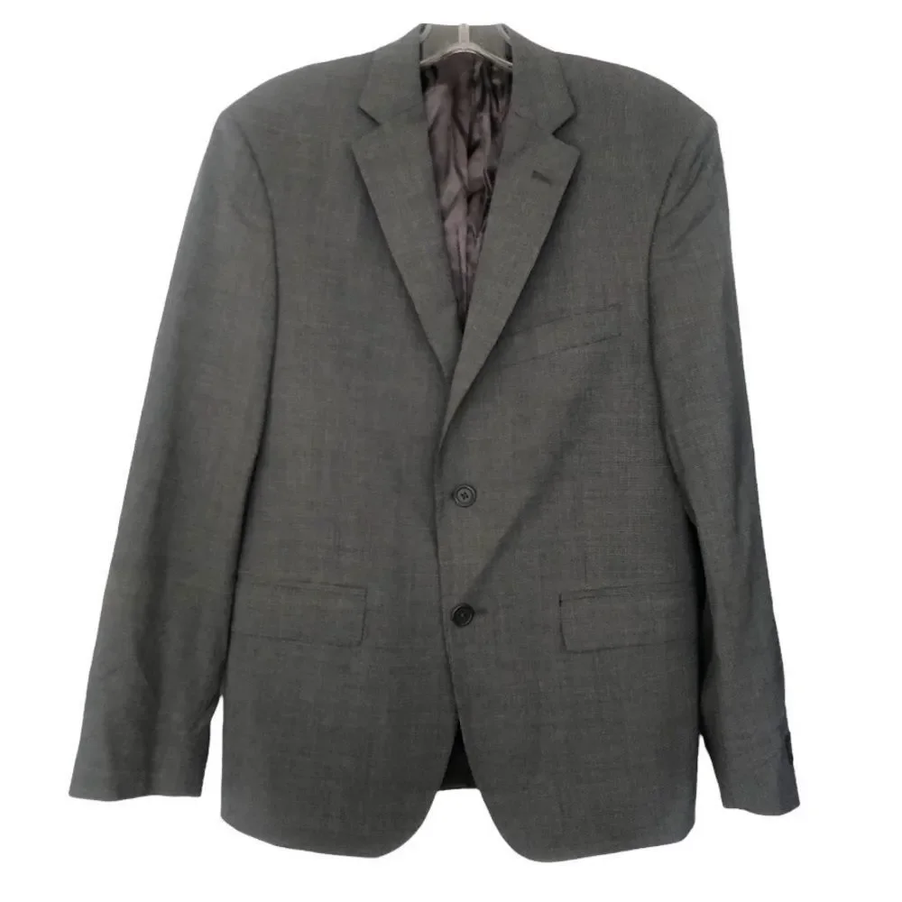 JB Britches Suit Jacket Logan Grey Crossbone Two Button Notch Lapel Size 38S
